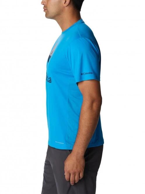 tricou pentru sport, cu maneci scurte pt. barbati Columbia Zero Ice Cirro-Cool Graphic Tee albastru 3