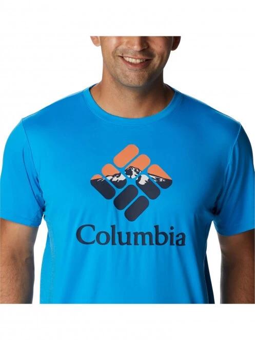 tricou pentru sport, cu maneci scurte pt. barbati Columbia Zero Ice Cirro-Cool Graphic Tee albastru 5