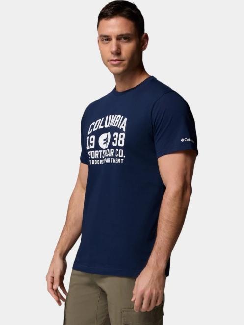 tricou cu maneci scurte pt. barbati Columbia CSC Seasonal Logo Tee albastru 3