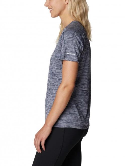 tricou pentru sport, cu maneci scurte pt. femei Columbia W Zero Rules Graphic Crew albastru 3