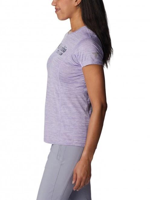 tricou pentru sport, cu maneci scurte pt. femei Columbia W Titan Pass Graphic Tee violet 3