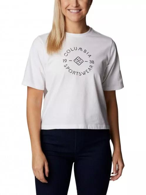 tricou cu maneci scurte pt. femei Columbia North Cascades Relaxed Tee alb 2
