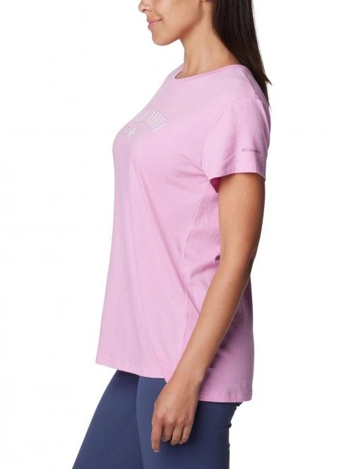 tricou cu maneci scurte pt. femei Columbia Columbia Trek Short Sleeve Graphic Tee roz 3