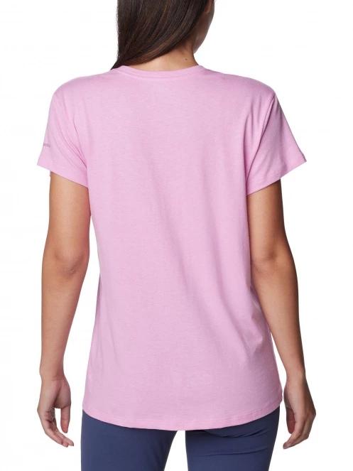 tricou cu maneci scurte pt. femei Columbia Columbia Trek Short Sleeve Graphic Tee roz 4