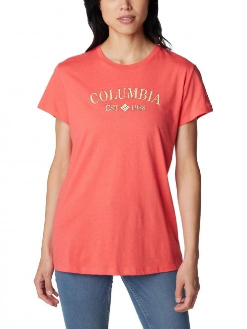 tricou cu maneci scurte pt. femei Columbia Columbia Trek Short Sleeve Graphic Tee rosu 2