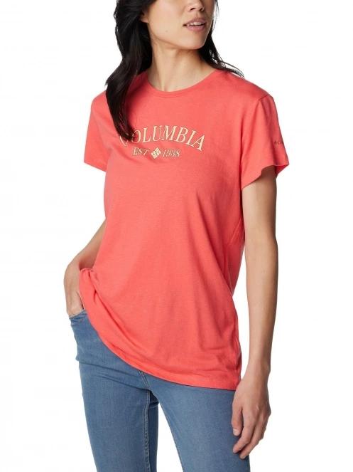 tricou cu maneci scurte pt. femei Columbia Columbia Trek Short Sleeve Graphic Tee rosu 5