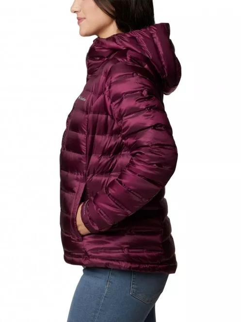 jacheta de puf pt. femei Columbia Pebble Peak Down Hooded Jacket violet 4
