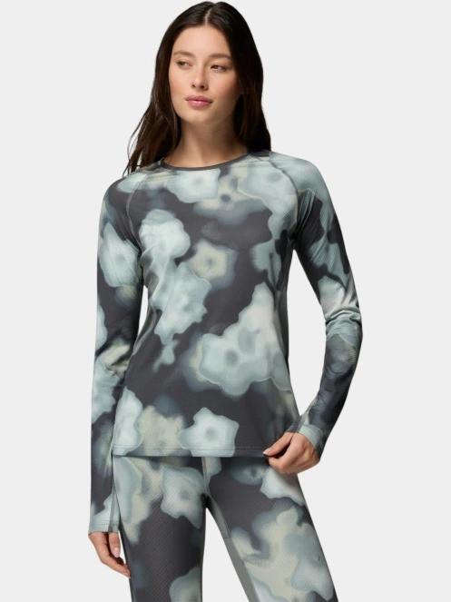 top lenjerie de corp pt. femei Columbia Omni-Heat Infinity Knit Long Sleeve Crew verde inchis 2