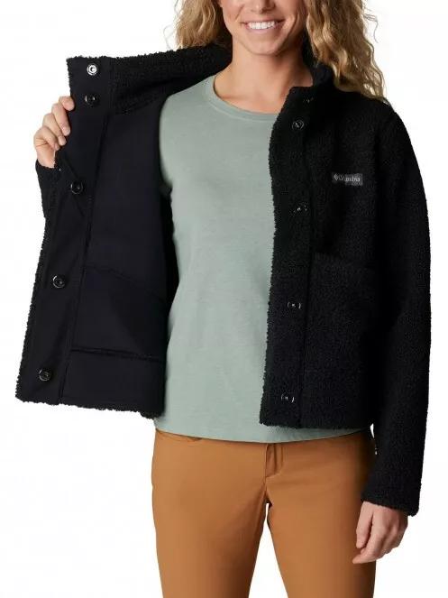 jacheta de strada pt. femei Columbia Panorama Snap Fleece Jacket negru 5