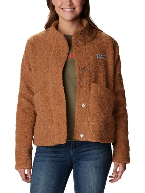 jacheta de strada pt. femei Columbia Panorama Snap Fleece Jacket maro 5