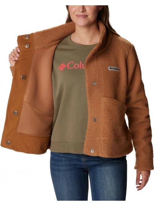 jacheta de strada pt. femei Columbia Panorama Snap Fleece Jacket maro 6