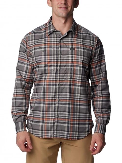 camasa de drumetie pt. barbati Columbia Silver Ridge Utility Lite Plaid Long Sleeve Shirt gri 2