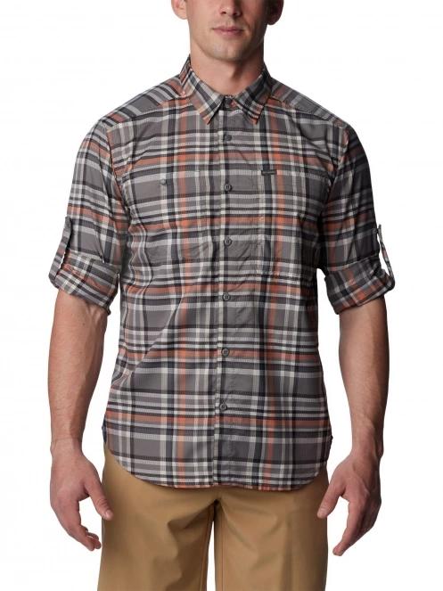 camasa de drumetie pt. barbati Columbia Silver Ridge Utility Lite Plaid Long Sleeve Shirt gri 5