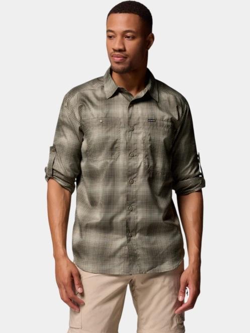 camasa de drumetie cu maneci lungi pt. barbati Columbia Silver Ridge Utility Lite Plaid Long Sleeve Shirt verde 5