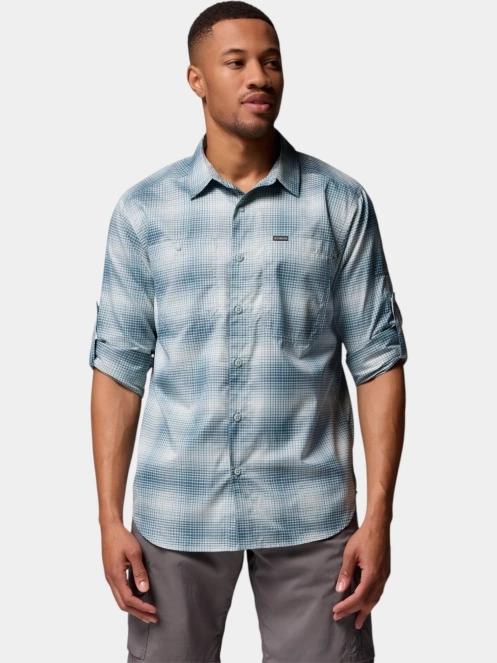 camasa de drumetie cu maneci lungi pt. barbati Columbia Silver Ridge Utility Lite Plaid Long Sleeve Shirt albastru 5