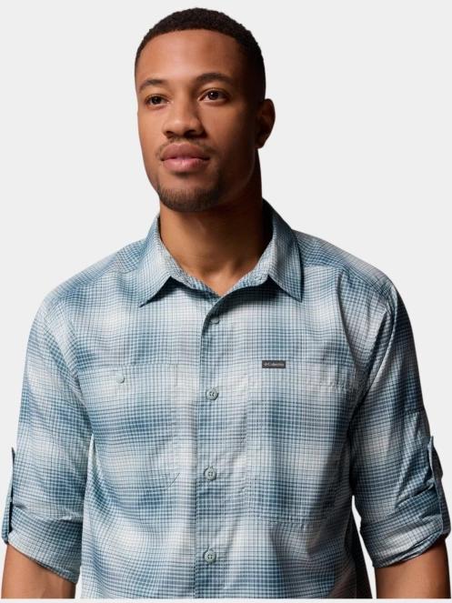 camasa de drumetie cu maneci lungi pt. barbati Columbia Silver Ridge Utility Lite Plaid Long Sleeve Shirt albastru 8