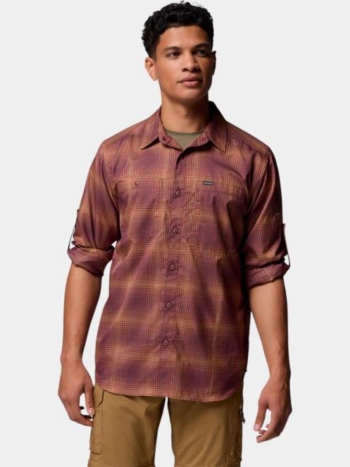 camasa de drumetie cu maneci lungi pt. barbati Columbia Silver Ridge Utility Lite Plaid Long Sleeve Shirt rosu 5