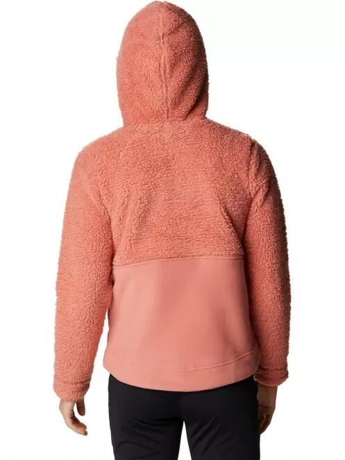 pulover polar pt. femei Columbia Winter Pass Sherpa Hooded Full Zip rosu 3