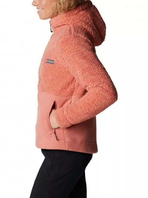 pulover polar pt. femei Columbia Winter Pass Sherpa Hooded Full Zip rosu 4