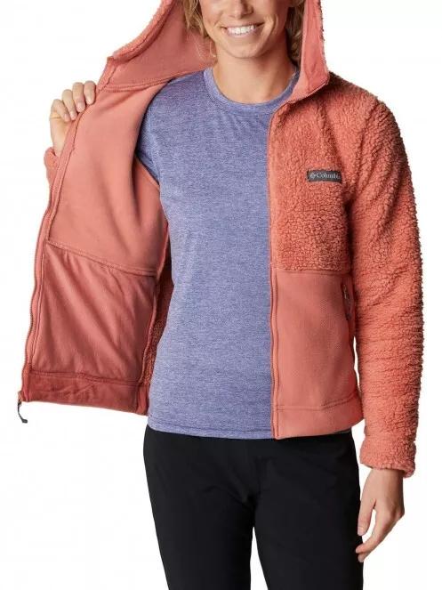 pulover polar pt. femei Columbia Winter Pass Sherpa Hooded Full Zip rosu 5