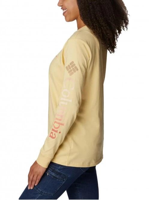 tricou cu maneci lungi pt. femei Columbia North Cascades Long Sleeve Tee galben 3