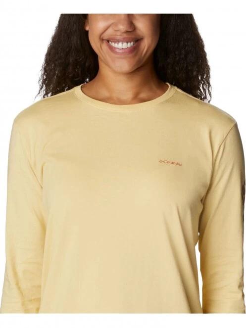 tricou cu maneci lungi pt. femei Columbia North Cascades Long Sleeve Tee galben 5