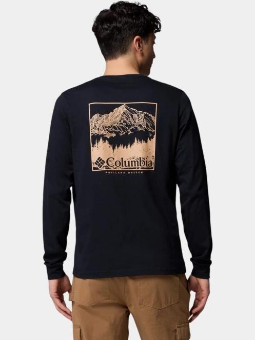 tricou cu maneci lungi pt. barbati Columbia CSC Seasonal Logo Long Sleeve Tee negru 4