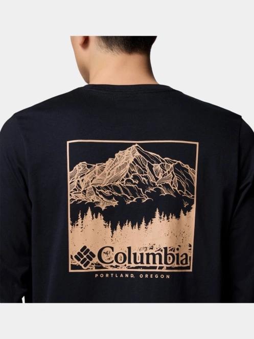 tricou cu maneci lungi pt. barbati Columbia CSC Seasonal Logo Long Sleeve Tee negru 7