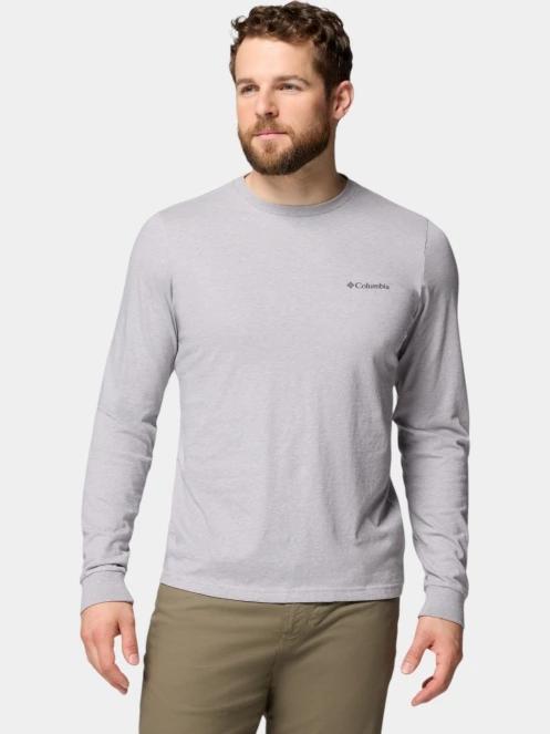 tricou cu maneci lungi pt. barbati Columbia CSC Seasonal Logo Long Sleeve Tee gri 2