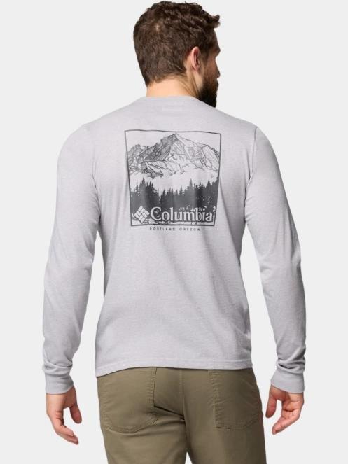 tricou cu maneci lungi pt. barbati Columbia CSC Seasonal Logo Long Sleeve Tee gri 4
