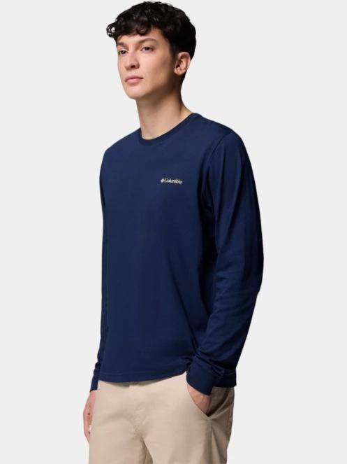 tricou cu maneci lungi pt. barbati Columbia CSC Seasonal Logo Long Sleeve Tee albastru 3