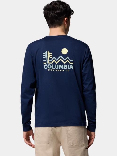 tricou cu maneci lungi pt. barbati Columbia CSC Seasonal Logo Long Sleeve Tee albastru 4