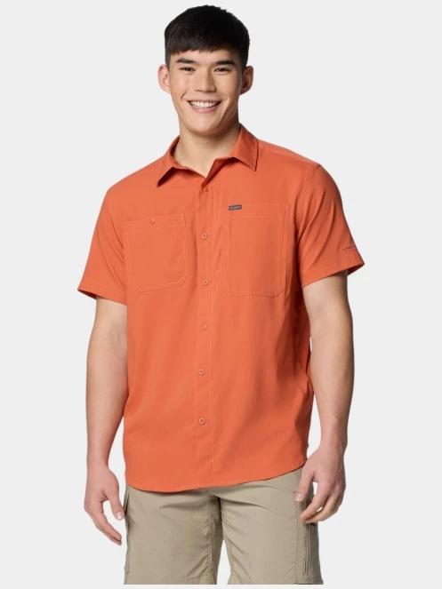 camasa de drumetie cu maneci scurte pt. barbati Columbia Silver Ridge Utility Lite Short Sleeve Shirt rosu 2