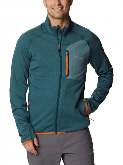 pulover polar pt. barbati Columbia Triple Canyon Full Zip verde 2