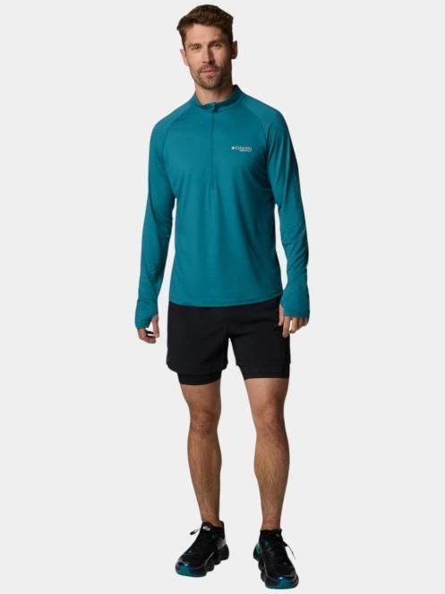 tricou cu maneci lungi, pentru sport pt. barbati Columbia M Endless Trail 1/2 Zip Mesh Long Sleeve verde 5