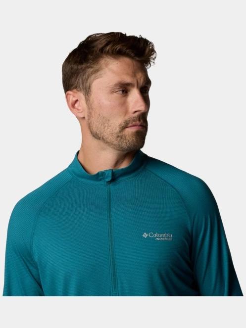 tricou cu maneci lungi, pentru sport pt. barbati Columbia M Endless Trail 1/2 Zip Mesh Long Sleeve verde 6
