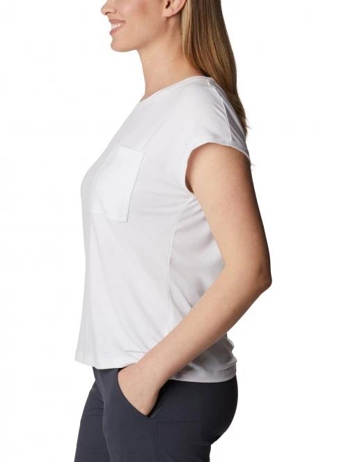 tricou cu maneci scurte pt. femei Columbia Boundless Trek Short Sleeve Tee alb 3