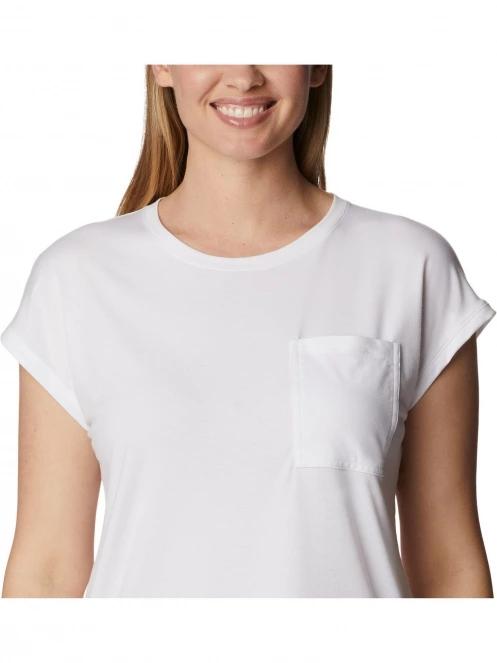 tricou cu maneci scurte pt. femei Columbia Boundless Trek Short Sleeve Tee alb 5