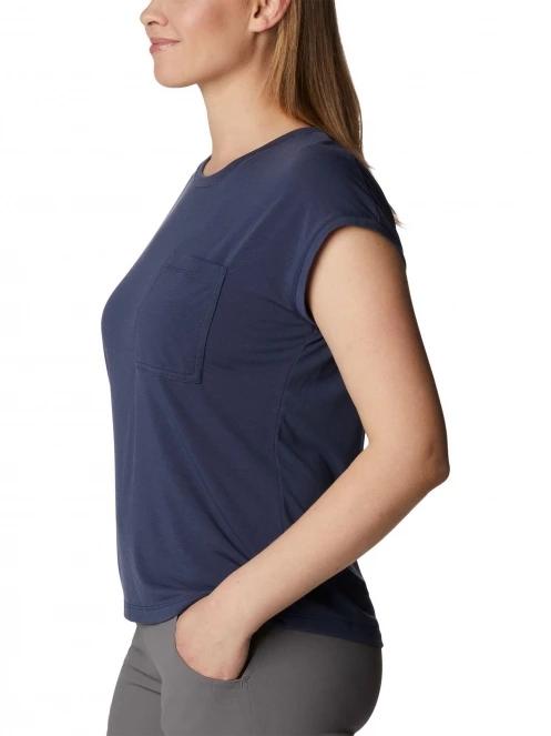 tricou cu maneci scurte pt. femei Columbia Boundless Trek Short Sleeve Tee albastru 3