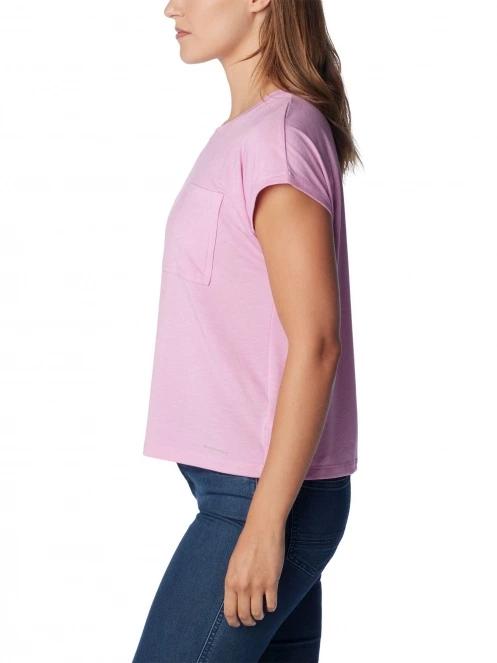 tricou cu maneci scurte pt. femei Columbia Boundless Trek Short Sleeve Tee roz 3