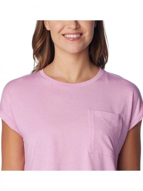 tricou cu maneci scurte pt. femei Columbia Boundless Trek Short Sleeve Tee roz 5