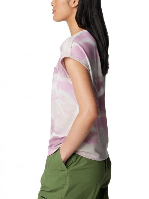 tricou cu maneci scurte pt. femei Columbia Boundless Trek Short Sleeve Tee magenta 3