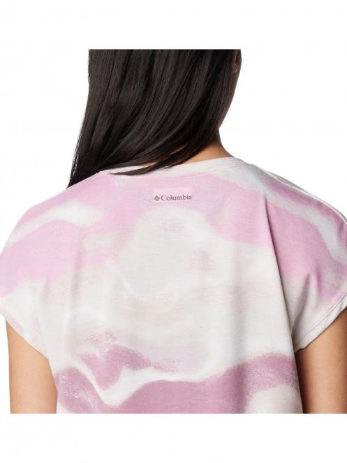 tricou cu maneci scurte pt. femei Columbia Boundless Trek Short Sleeve Tee magenta 6