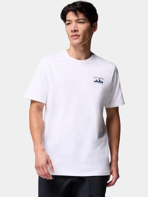 tricou cu maneci scurte pt. barbati Columbia Explorers Canyon Back Short Sleeve Tee alb 2