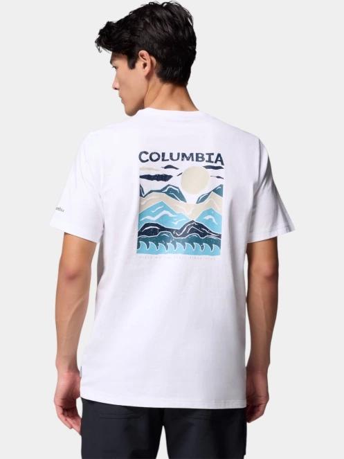 tricou cu maneci scurte pt. barbati Columbia Explorers Canyon Back Short Sleeve Tee alb 4