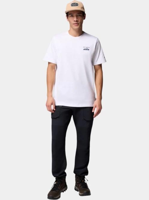 tricou cu maneci scurte pt. barbati Columbia Explorers Canyon Back Short Sleeve Tee alb 5