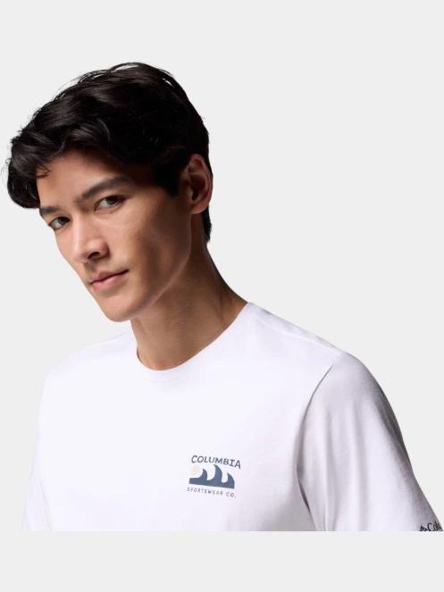 tricou cu maneci scurte pt. barbati Columbia Explorers Canyon Back Short Sleeve Tee alb 6
