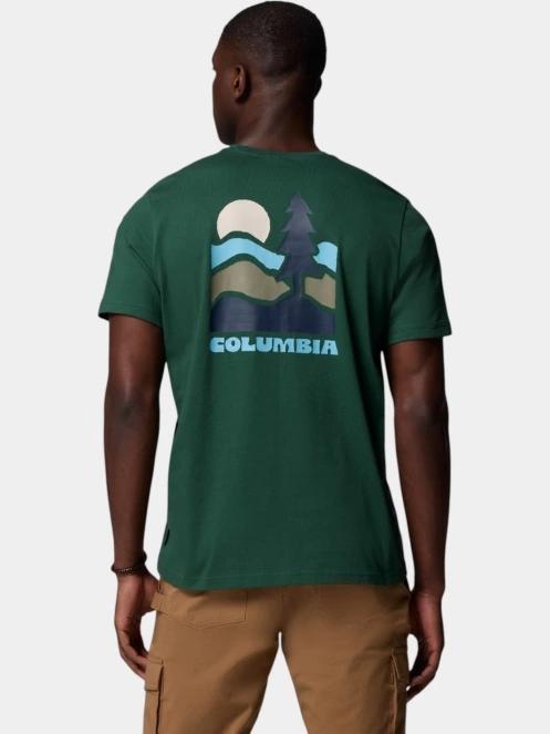 tricou cu maneci scurte pt. barbati Columbia Explorers Canyon Back Short Sleeve Tee verde 4