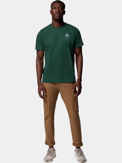 tricou cu maneci scurte pt. barbati Columbia Explorers Canyon Back Short Sleeve Tee verde 5