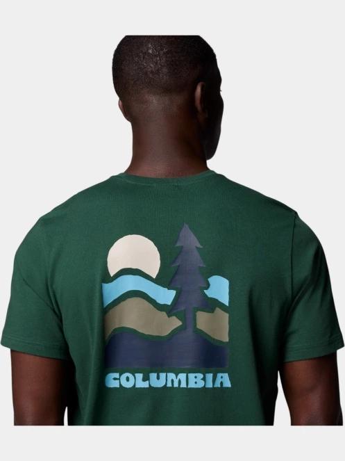 tricou cu maneci scurte pt. barbati Columbia Explorers Canyon Back Short Sleeve Tee verde 7